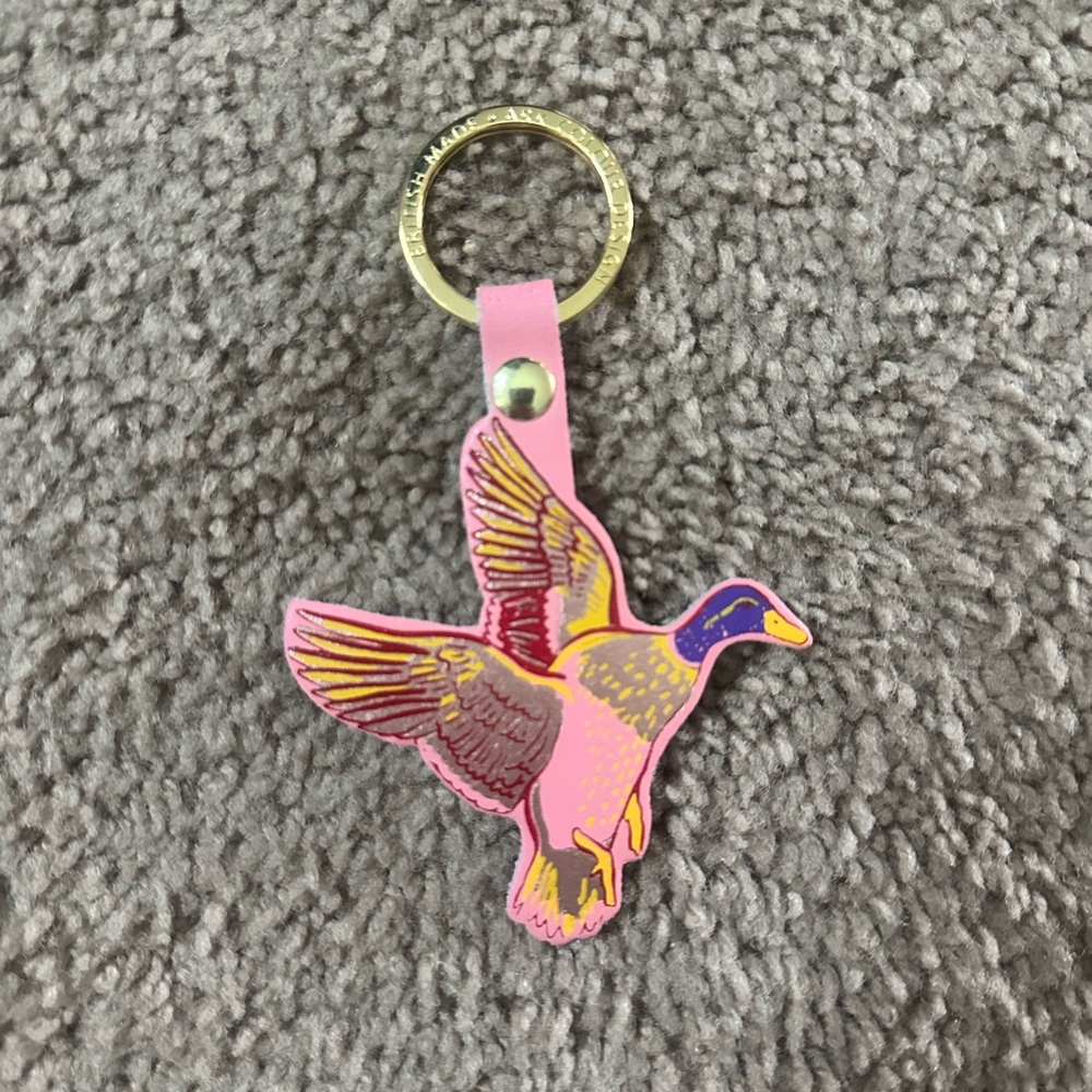 Leather Duck Keychain
